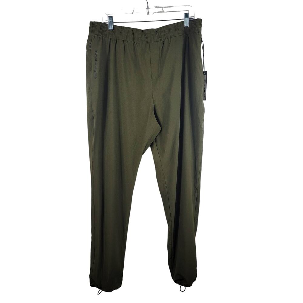 Grand Running Club Green Rip Stop Fabric Athletic Pants XL NWT